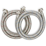 Plumb Pak 3/4 in. FHT each X 3/4 in. D FHT 6 ft. Braided Stainless Steel Washing Machine Supply Line
