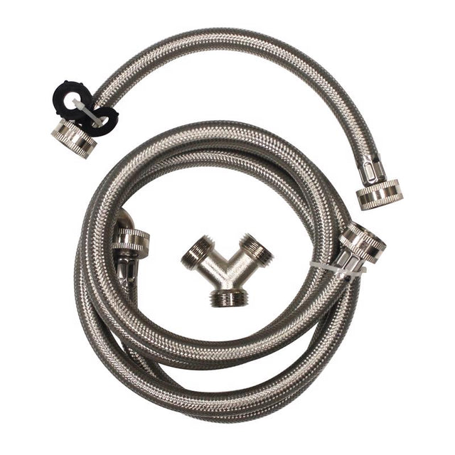 Plumb Pak 3/4 in. FHT each X 3/4 in. D FHT 72 in. Braided Stainless Steel Steam Dryer Kit