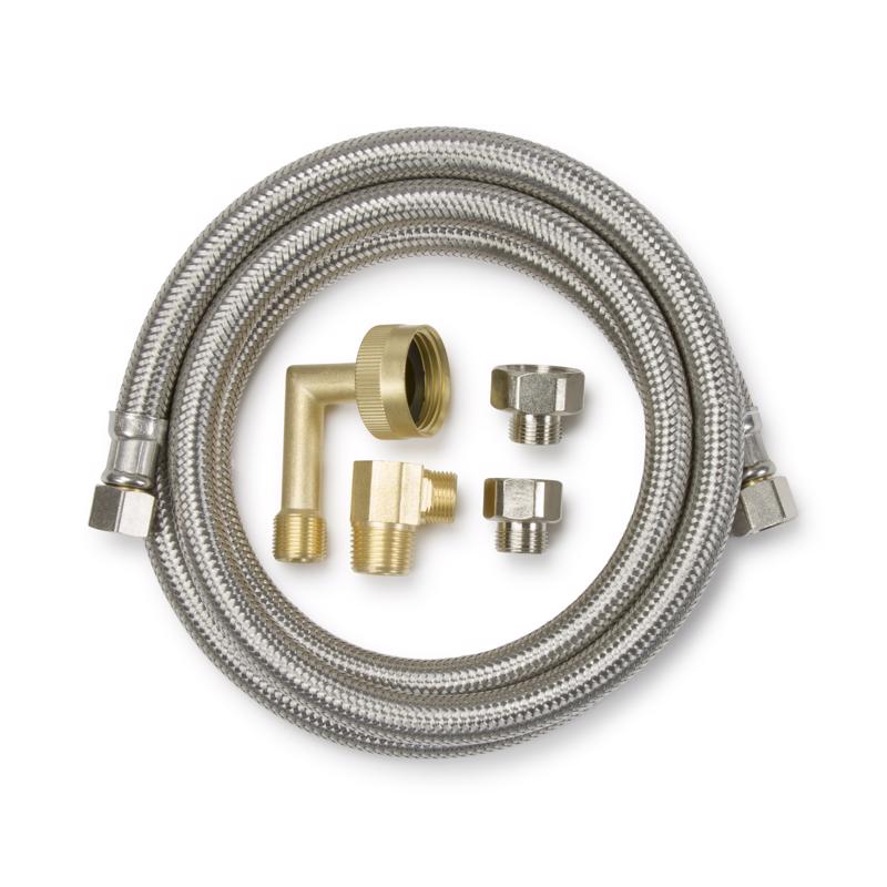 Plumb Pak 3/8 in. Compression each X 3/8 in. D Compression 60 in. Stainless Steel Dishwasher Supply