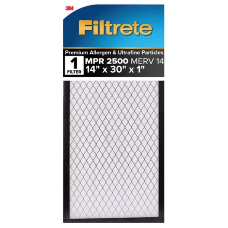 Filtrete 14 in. W X 30 in. H X 1 in. 14 MERV Pleated Air Filter