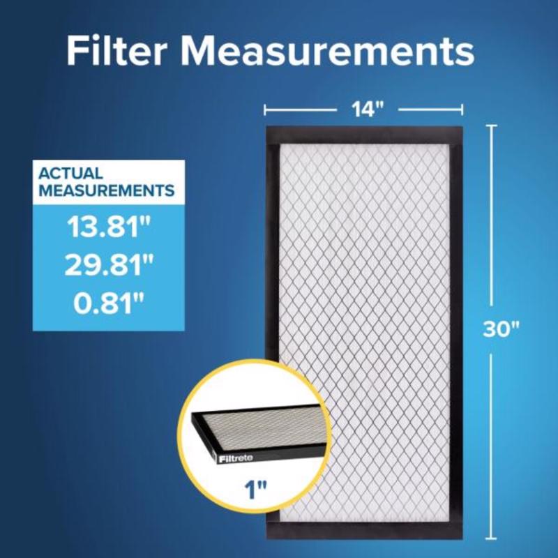 Filtrete 14 in. W X 30 in. H X 1 in. 14 MERV Pleated Air Filter