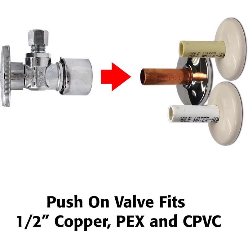 Keeney 1/2 in. Brass Chrome 1/4 in. Shutoff Valve Handle 1 pc