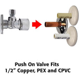 Keeney 1/2 in. Brass Chrome 1/4 in. Shutoff Valve Handle 1 pc