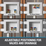 Oatey 1/4 in. D Washing Machine Outlet Box