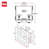 Oatey 1/4 in. D Washing Machine Outlet Box