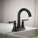 Kohler Traditional 4 Inch Centerset Matte Black Faucet and Bath Hardware Kit