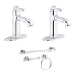 Kohler Modern Single-Handle Polished Chrome Faucet and Bath Hardware Kit