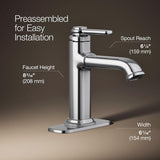 Kohler Modern Single-Handle Polished Chrome Faucet and Bath Hardware Kit