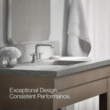 Kohler Envelu Modern 4 Inch Centerset Polished Chrome Faucet and Bath Hardware Kit