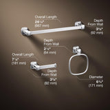 Kohler Envelu Modern 4 Inch Centerset Polished Chrome Faucet and Bath Hardware Kit