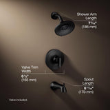 Kohler Sivaro Modern 8 Inch Widespread Matte Black Faucet and Bath Hardware Kit