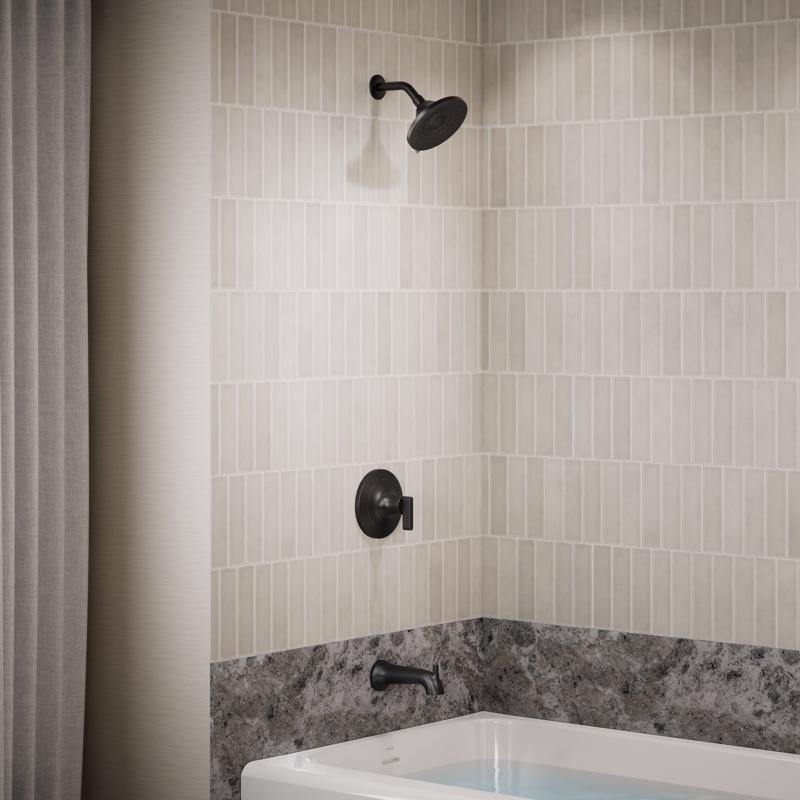 Kohler Sivaro Modern 8 Inch Widespread Matte Black Faucet and Bath Hardware Kit