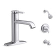 Sterling Agosti Modern Single-Handle Polished Chrome Faucet with Tub Shower Faucet