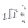 Sterling Agosti Modern 8 inch Widespread Polished Chrome Faucet with Tub Shower Faucet