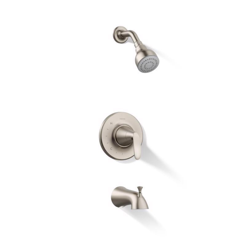 Sterling Agosti Modern 4 inch Centerset Brushed Nickel Faucet with Tub Shower Faucet