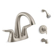 Sterling Endusk 4 Inch Centerset Brushed Nickel Faucet with Tub Shower Faucet