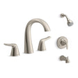 Sterling Endusk 8 Inch Widespread Brushed Nickel Faucet with Tub Shower Faucet