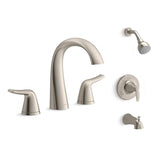 Sterling Endusk 8 Inch Widespread Brushed Nickel Faucet with Tub Shower Faucet