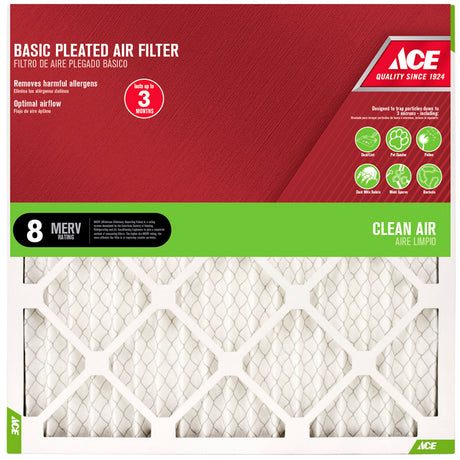 FILTER AIR PLEAT 20X25X1