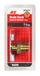 DRAIN COCK 3/8" YLW CARD
