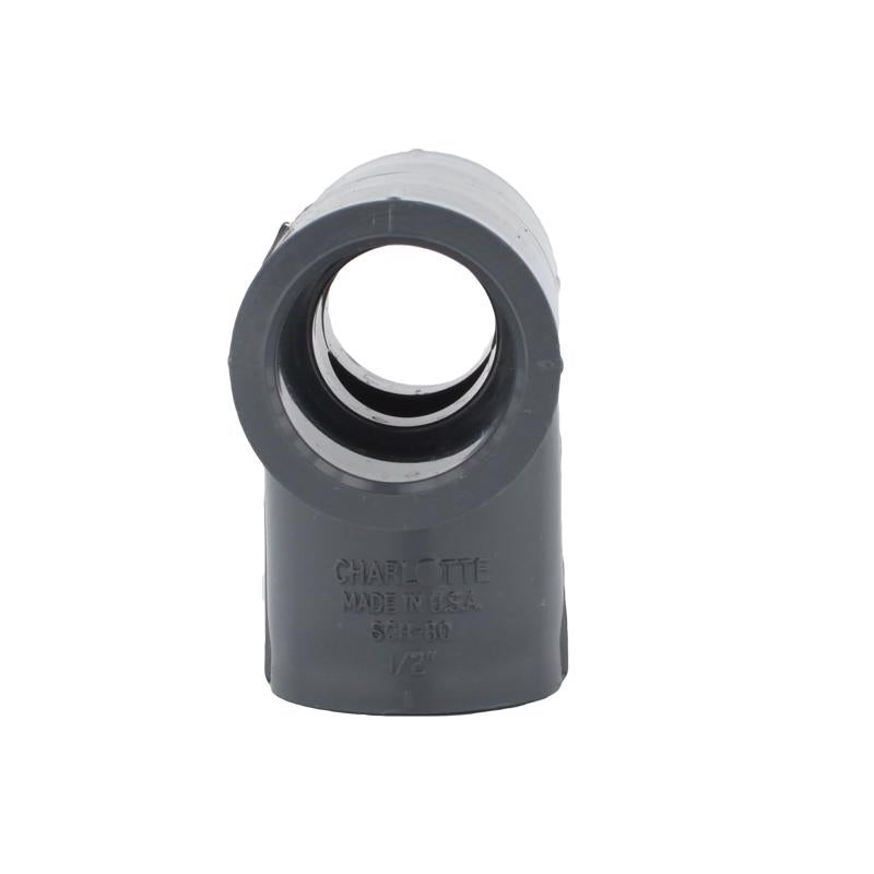 Charlotte Pipe Schedule 80 1/2 in. Slip X 1/2 in. D Slip PVC Tee 1 pk