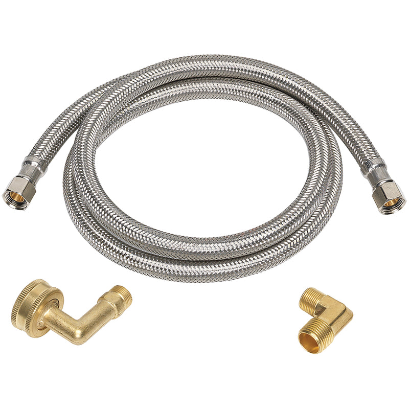 Ace 3/8 in. Compression X 3/8 in. D Compression 48 in-lb Braided Stainless Steel Supply Line