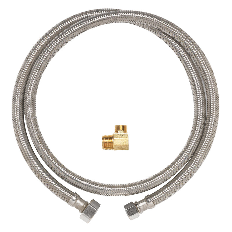 Ace 1/2 in. FIP in. X 3/8 in. D Compression 72 in. Braided Stainless Steel Dishwasher Supply Line