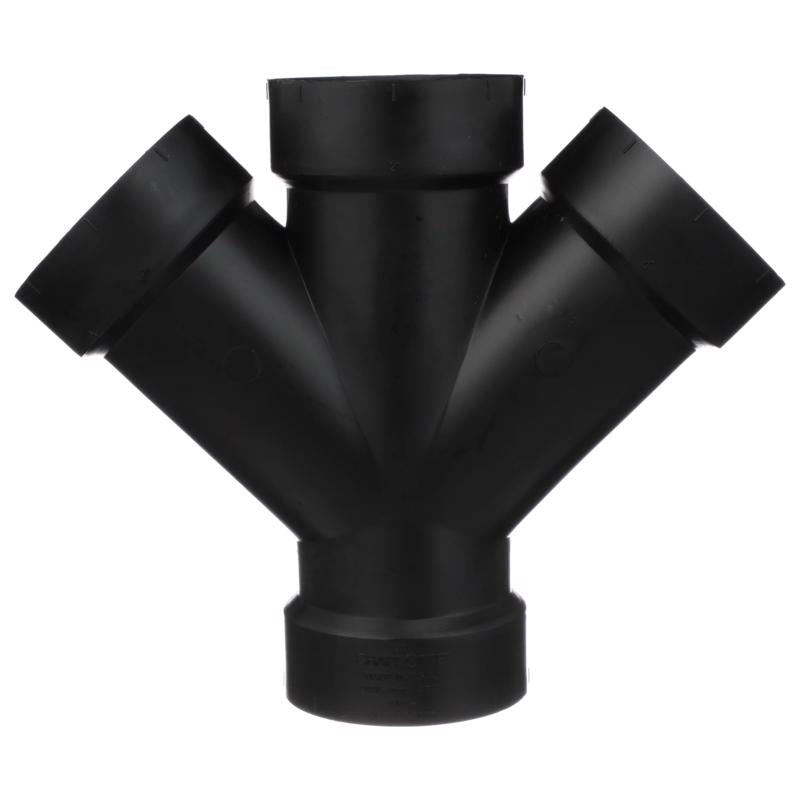 Charlotte Pipe 2 in. Hub X 2 in. D Hub ABS Double Wye