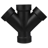 Charlotte Pipe 2 in. Hub X 2 in. D Hub ABS Double Wye