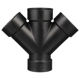 Charlotte Pipe 3 in. Hub X 3 in. D Hub ABS Double Wye