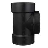 Charlotte Pipe 4 in. Hub X 4 in. D Hub ABS Flush Cleanout Tee