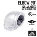 STZ Industries 1/8 in. FIP each X 1/8 in. D FIP Galvanized Malleable Iron 90 Degree Elbow
