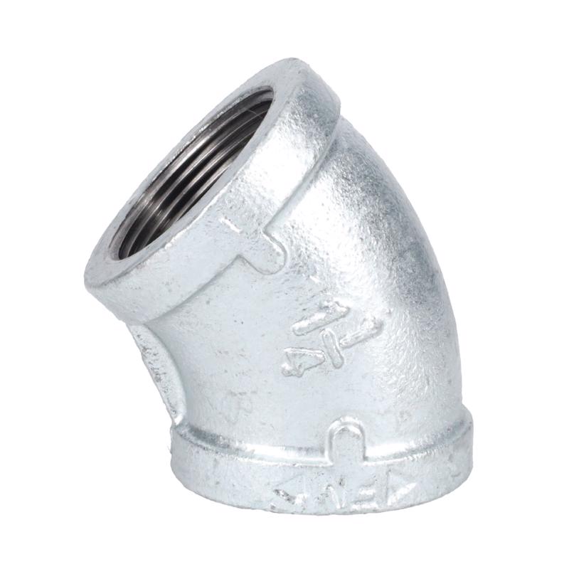STZ Industries 1-1/4 in. FIP each X 1-1/4 in. D FIP Galvanized Malleable Iron 45 Degree Elbow