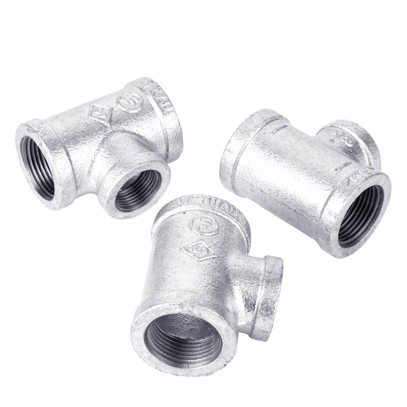 STZ Industries 1 in. FIP each X 1 in. D FIP 3/4 in. D FIP Galvanized Malleable Iron Reducing Tee