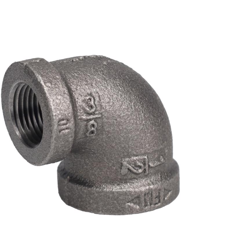 STZ Industries 1/2 in. FIP each X 3/8 in. D FIP Black Malleable Iron Reducing Elbow