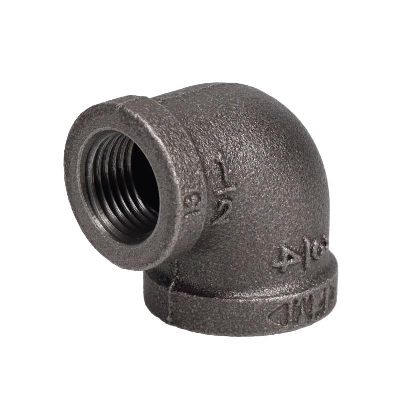 STZ Industries 3/4 in. FIP each X 1/2 in. D FIP Black Malleable Iron 90 degree Reducing Elbow