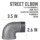STZ Industries 1-1/4 in. MIP each X 1-1/4 in. D FIP Black Malleable Iron 90 Degree Street Elbow