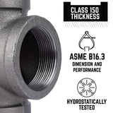 STZ Industries 2 in. FIP each X 2 in. D MIP Black Malleable Iron 90 Degree Street Elbow
