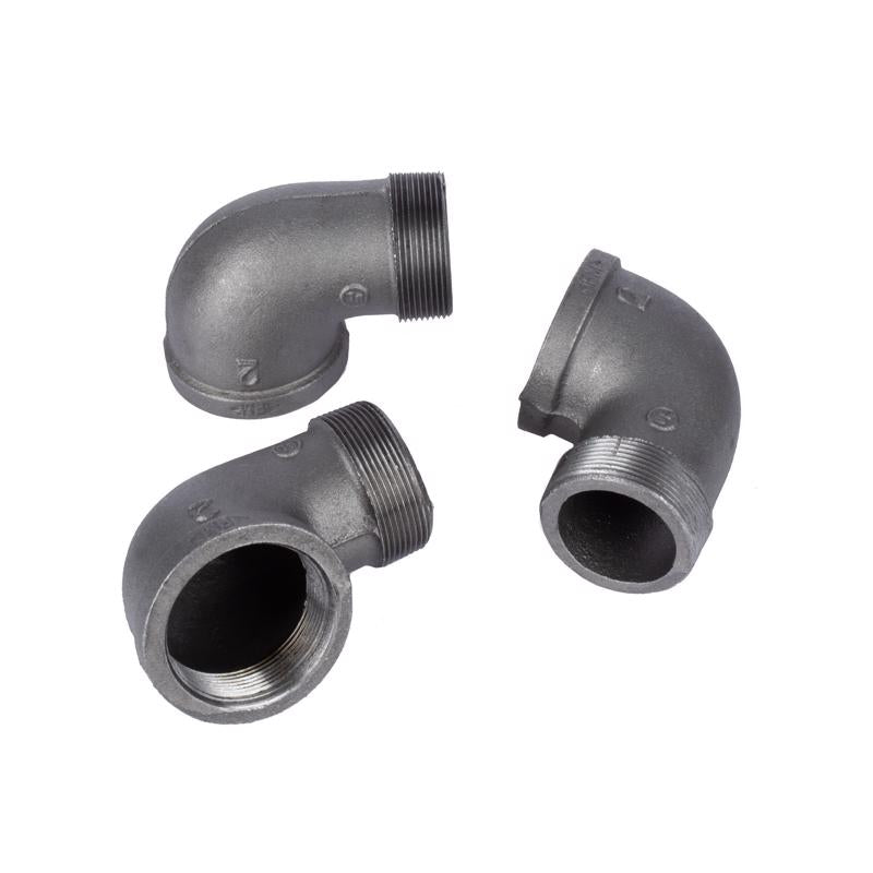 STZ Industries 2 in. FIP each X 2 in. D MIP Black Malleable Iron 90 Degree Street Elbow