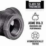 STZ Industries 3/8 in. FIP each X 3/8 in. D FIP Black Malleable Iron 45 Degree Elbow