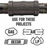 STZ Industries 3/8 in. FIP each X 3/8 in. D FIP Black Malleable Iron 45 Degree Elbow