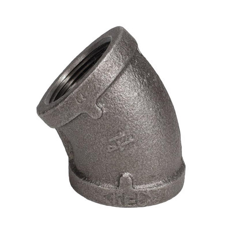 STZ Industries 1-1/4 in. FIP each X 1-1/4 in. D FIP Black Malleable Iron 45 Degree Elbow