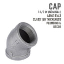 STZ Industries 1-1/2 in. FIP each X 1-1/2 in. D FIP Black Malleable Iron 45 Degree Elbow