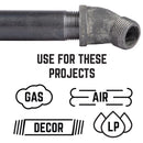 STZ Industries 1/4 in. MIP each X 1/4 in. D FIP Black Malleable Iron 45 degree Street Elbow