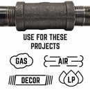 STZ Industries 3/8 in. FIP each X 3/8 in. D FIP 3/8 in. D FIP Black Malleable Iron Tee