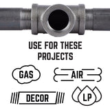 STZ Industries 1-1/4 in. FIP each X 1-1/4 in. D FIP 1-1/4 in. D FIP Black Malleable Iron Tee