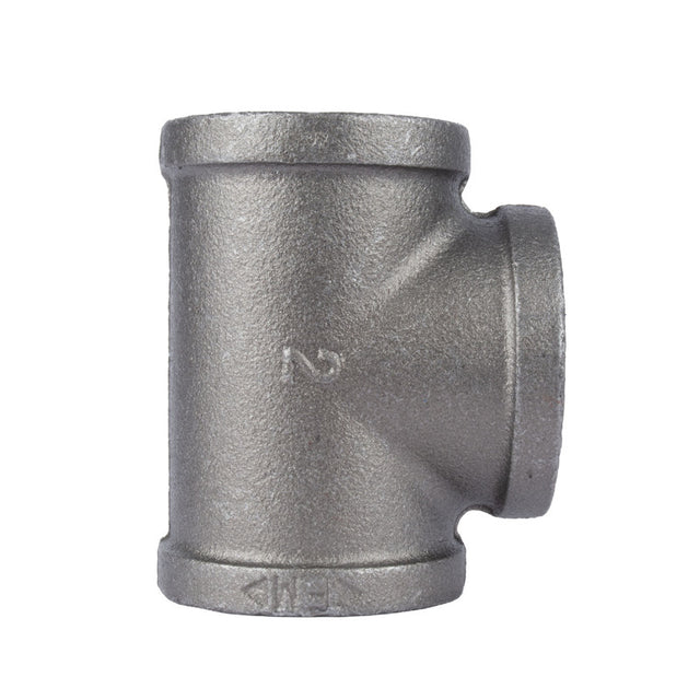 TEE MALLABLE BLK IRON 2"