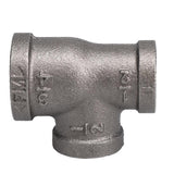 STZ Industries 3/4 in. FIP each X 1/2 in. D FIP 1/2 in. D FIP Black Malleable Iron Reducing Tee