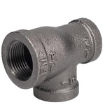STZ Industries 3/4 in. FIP each X 1/2 in. D FIP 1/2 in. D FIP Black Malleable Iron Reducing Tee