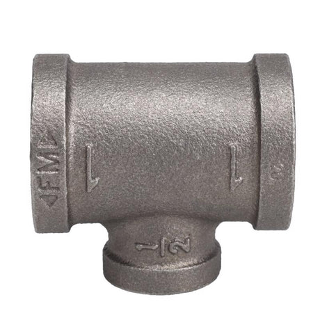 STZ Industries 1 in. FIP each X 1 in. D FIP 1/2 in. D FIP Black Malleable Iron Reducing Tee
